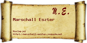 Marschall Eszter névjegykártya