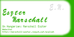 eszter marschall business card